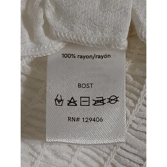 ROMANTIC VENUS Smocked puff sleeve Ivory Blouse Cream Top - Picture 5 of 6